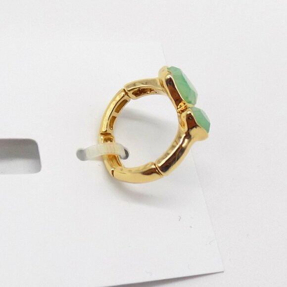 Style & Co Gold-Tone Imitation double Stone Stretch Ring - Picture 3 of 5